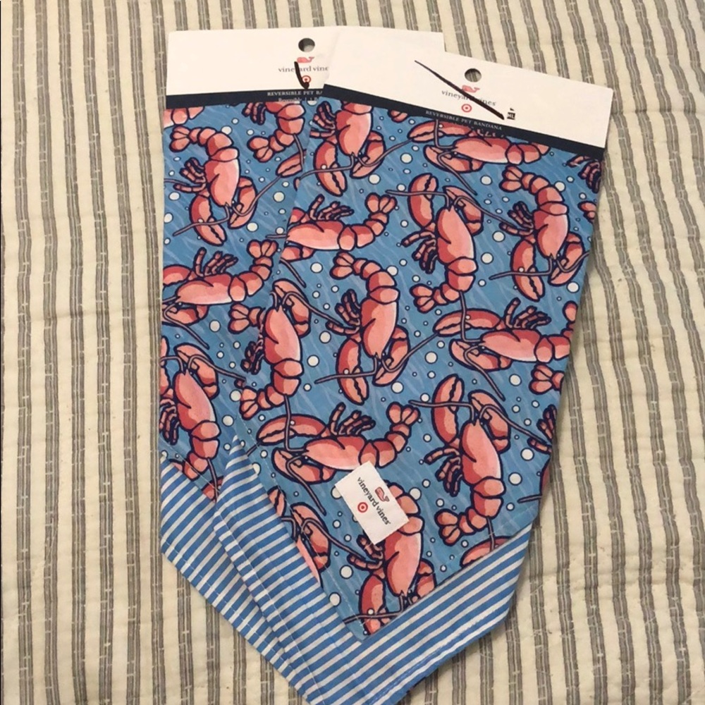 Vineyard Vines reversible pet bandanna